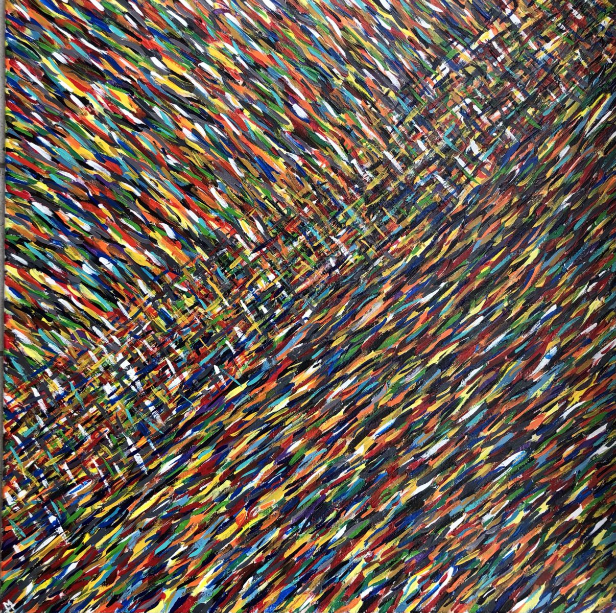 Farbstrom - Acryl auf Leinwand - 80x80 cm - 5.12.2020